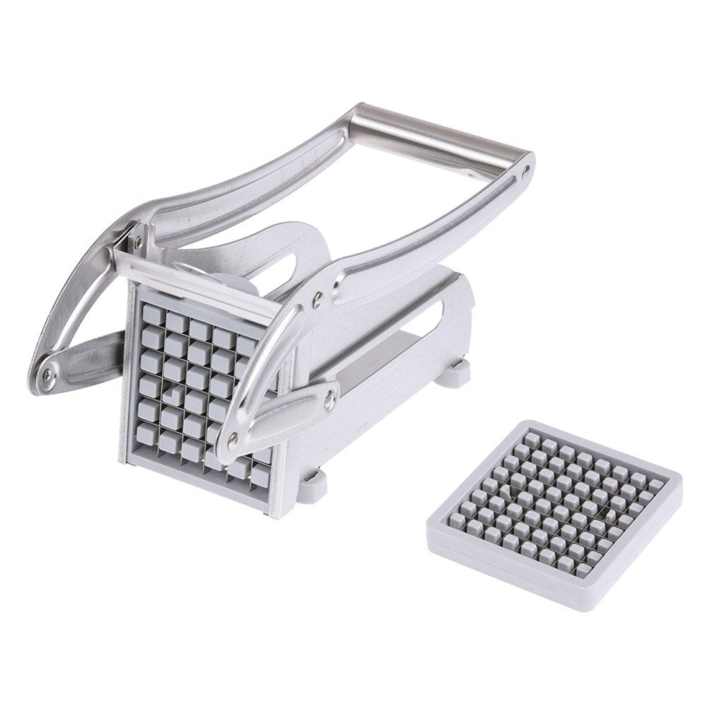 2-Blade Stainless Steel Potato Cutter – French Fry Chopper & Vegetable Slicer - BudgetSpender