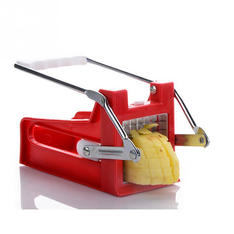 2-Blade Stainless Steel Potato Cutter – French Fry Chopper & Vegetable Slicer - BudgetSpender