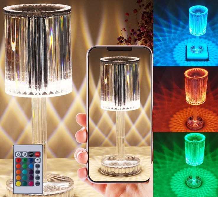 3-Way Dimmable Crystal Table Lamp | Touch Control with Elegant Crystal Design - BudgetSpender
