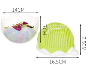 2-in-1 Salad and Fruit Cutter Bowl & Strainer – Quick, Safe & Mess-Free - BudgetSpender