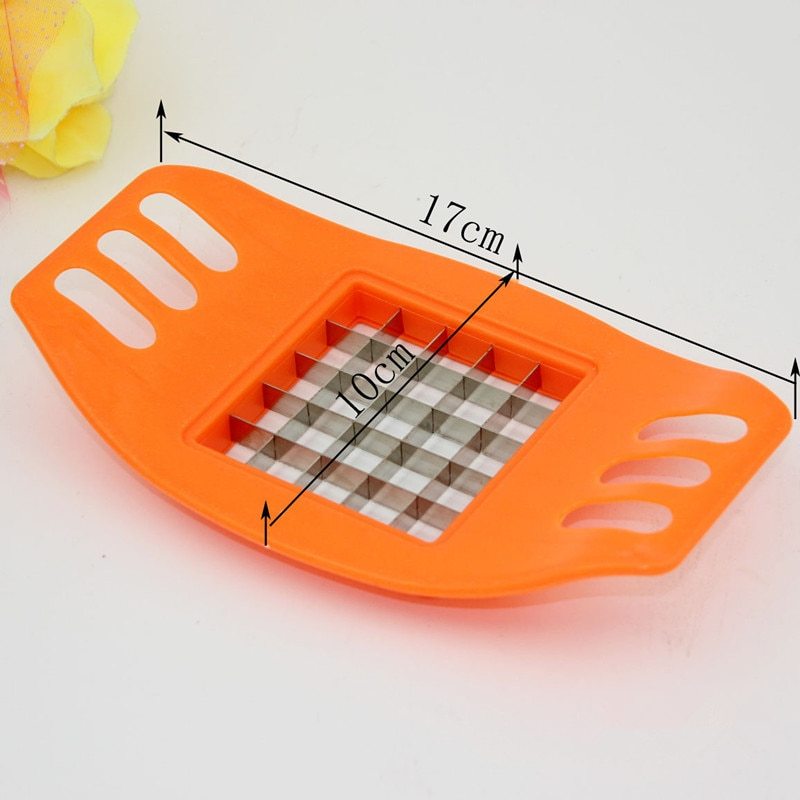 2-Blade Stainless Steel Potato Cutter – French Fry Chopper & Vegetable Slicer - BudgetSpender