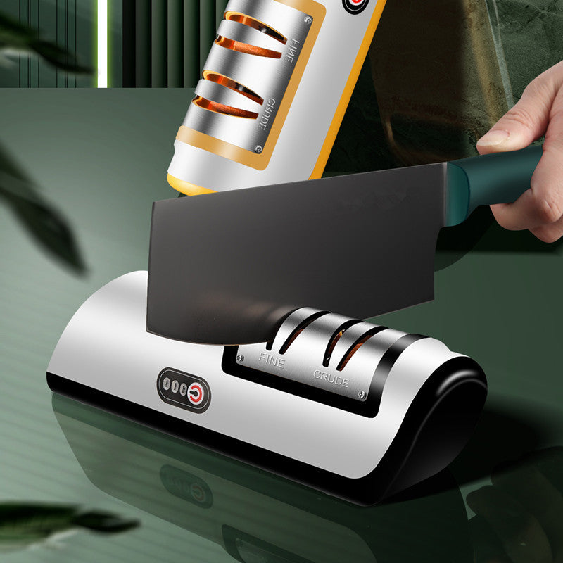 USB Rechargeable Electric Knife Sharpener – Automatic Adjustable Sharpener for Knives, Scissors, and Grinders - BudgetSpender