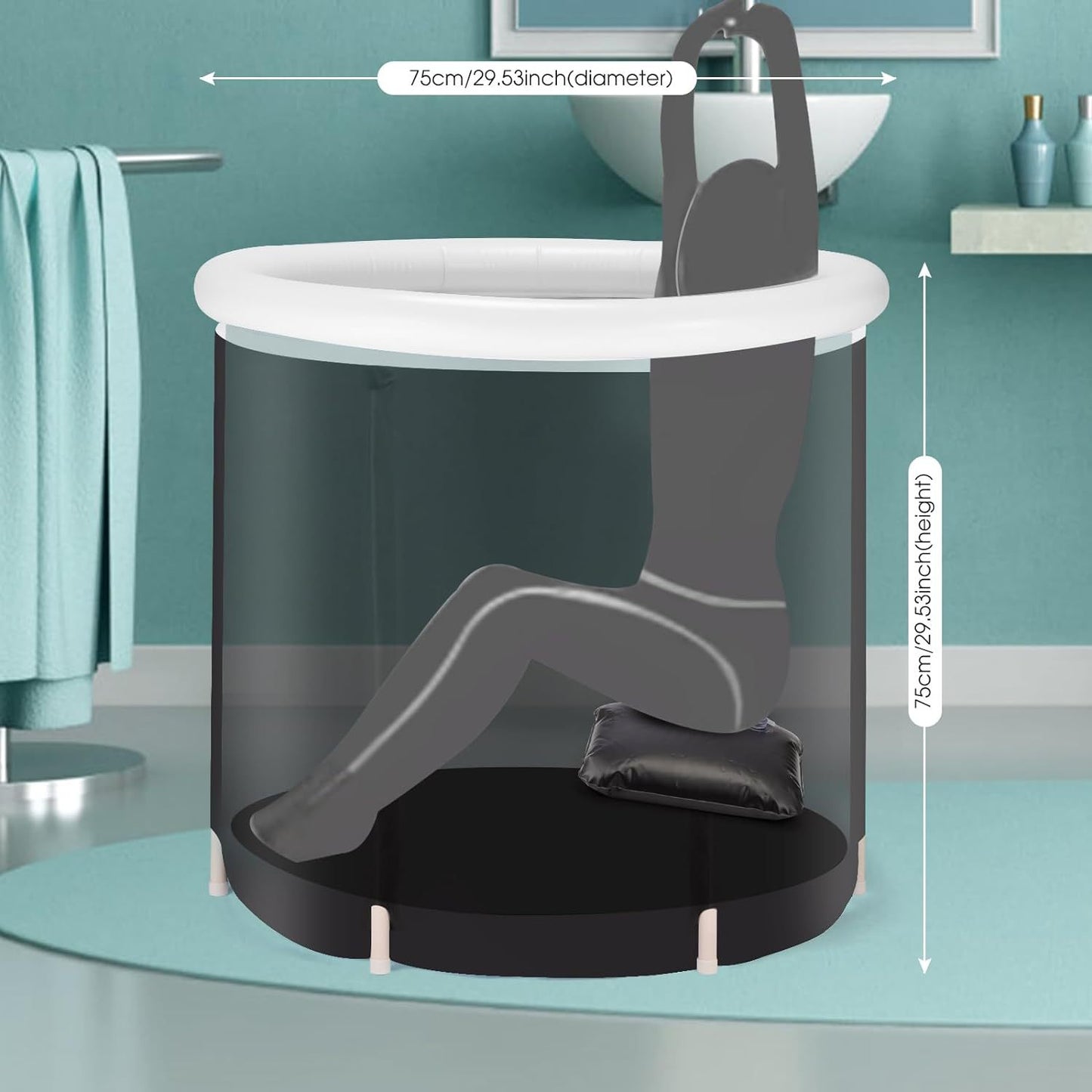Recovery Ice Tub – Foldable Portable Cold Water Therapy for Athletes & Fitness Rehab - BudgetSpender