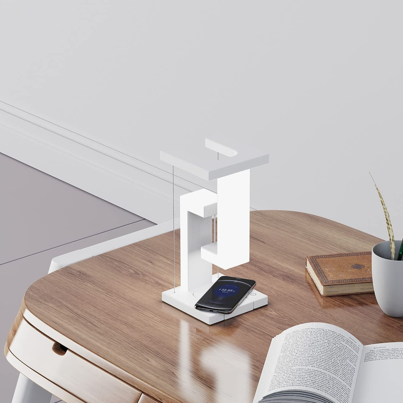 Floating Wireless Charging Lamp – Magnetic Balance Table Light with Phone Charger - BudgetSpender