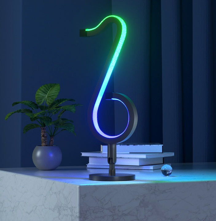 Intelligent APP Remote Control Symphony Atmosphere Light – 180° Rotating LED Night Light for Desktop, Bedside, and Home Decor - BudgetSpender