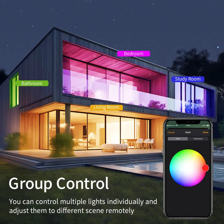 Smart WiFi LED Ceiling Light 24W – App & Voice Control, Round Panel, Works with Alexa & Google Home - BudgetSpender