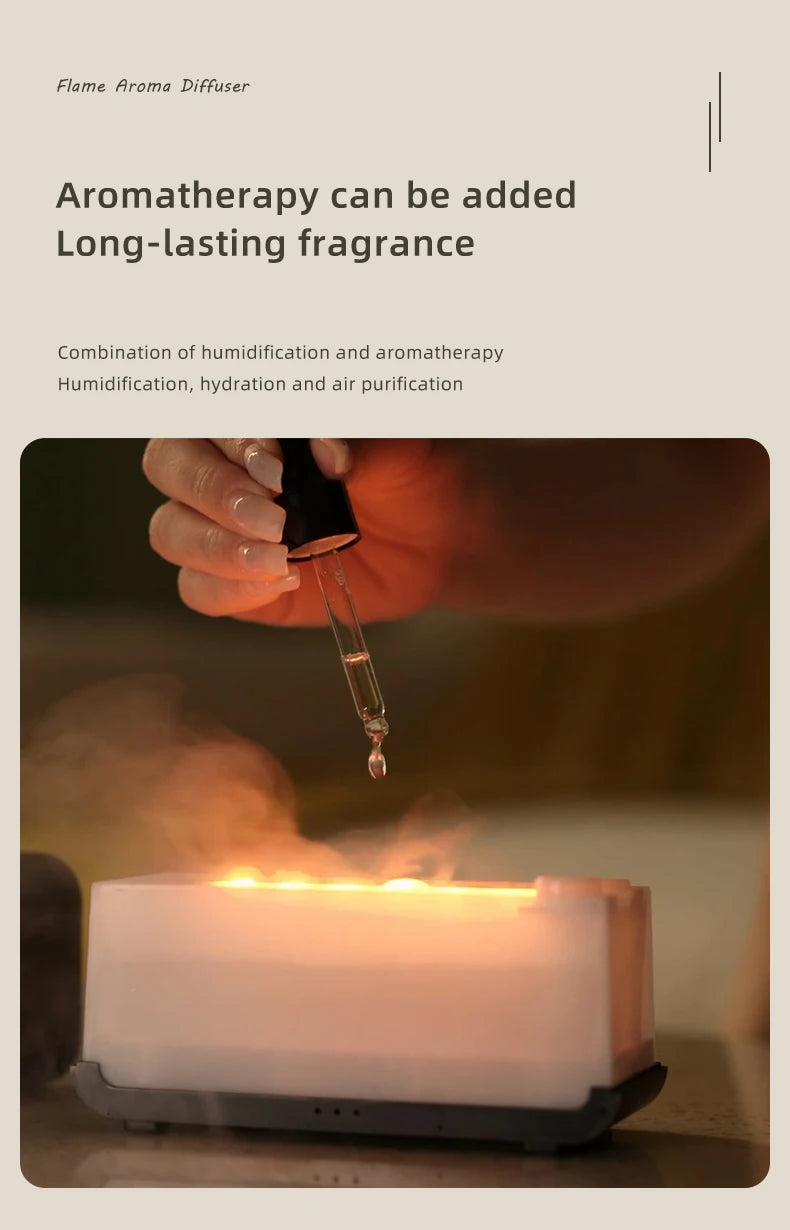 Mini Aroma Diffuser & Humidifier with LED Flame Light - BudgetSpender