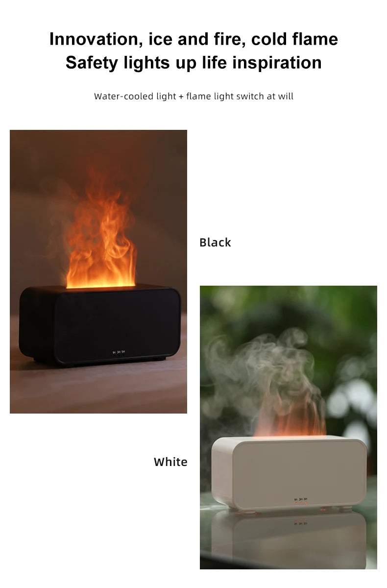 Mini Aroma Diffuser & Humidifier with LED Flame Light - BudgetSpender