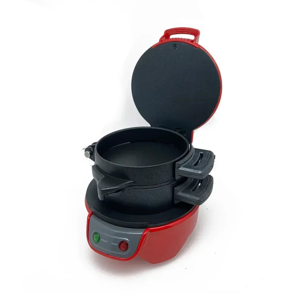 Electric Burger Maker Grill Press – Non-Stick, 600–800W, Compact Sandwich Waffle Machine - BudgetSpender