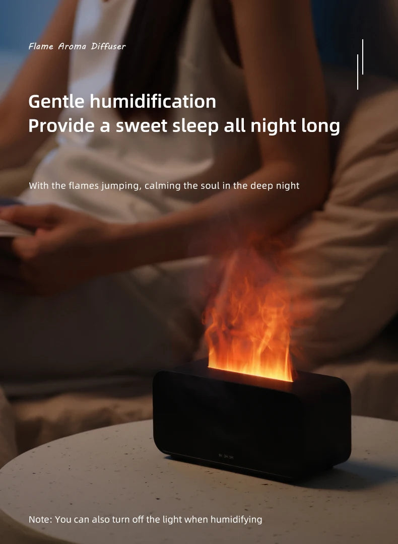 Mini Aroma Diffuser & Humidifier with LED Flame Light - BudgetSpender