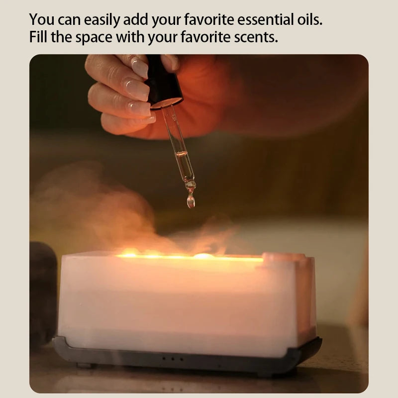 Mini Aroma Diffuser & Humidifier with LED Flame Light - BudgetSpender