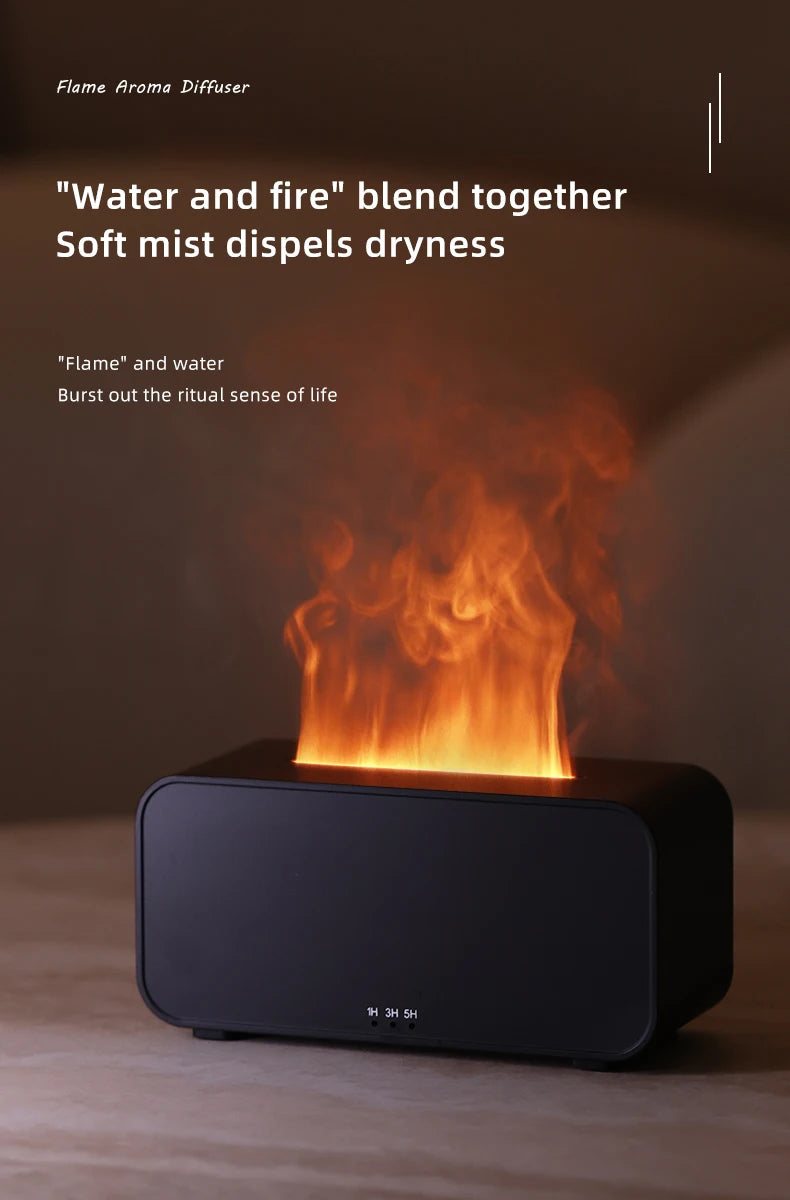 Mini Aroma Diffuser & Humidifier with LED Flame Light - BudgetSpender