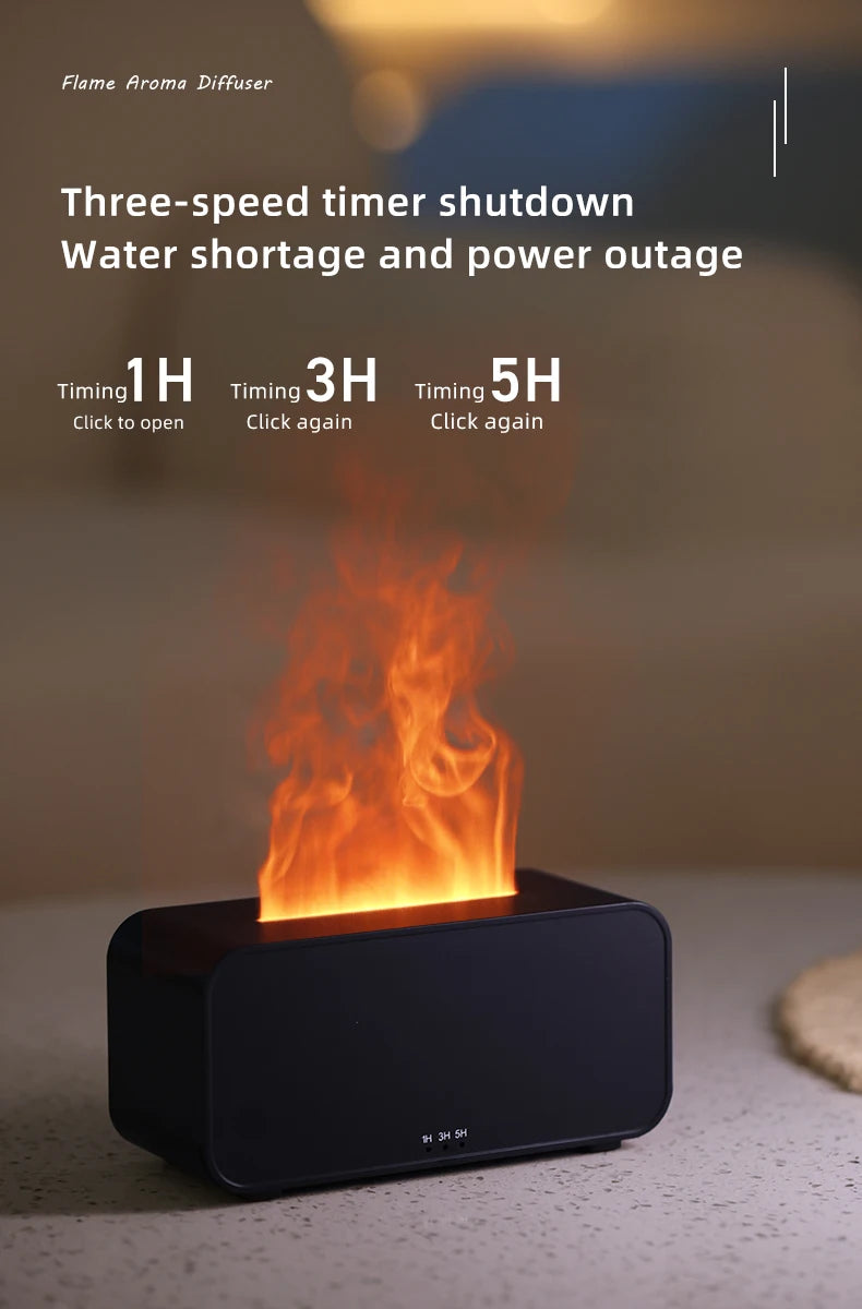Mini Aroma Diffuser & Humidifier with LED Flame Light - BudgetSpender