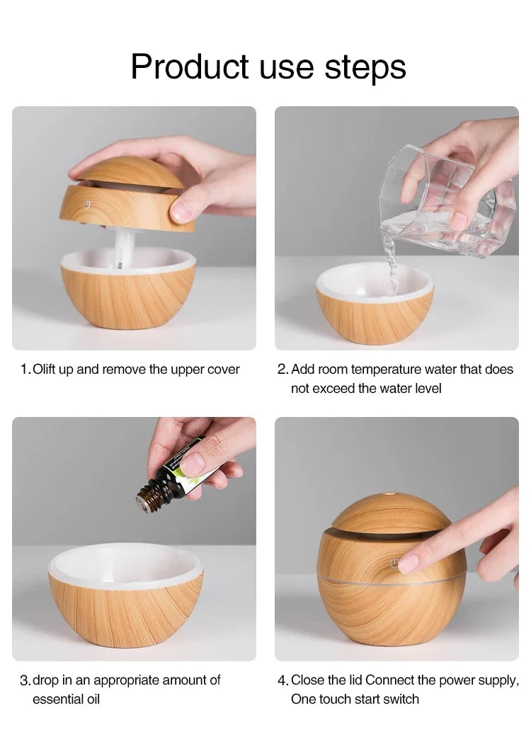 USB Mini Aroma Humidifier with LED & Essential Oil Diffuser - BudgetSpender