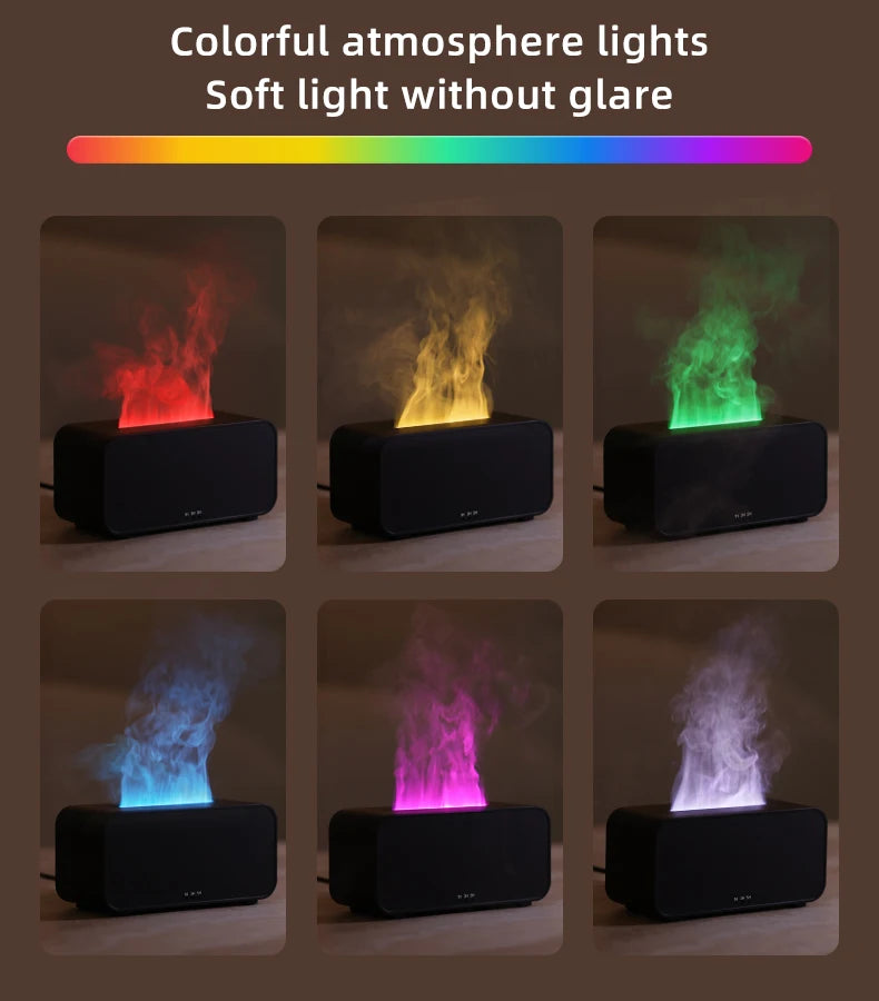 Mini Aroma Diffuser & Humidifier with LED Flame Light - BudgetSpender