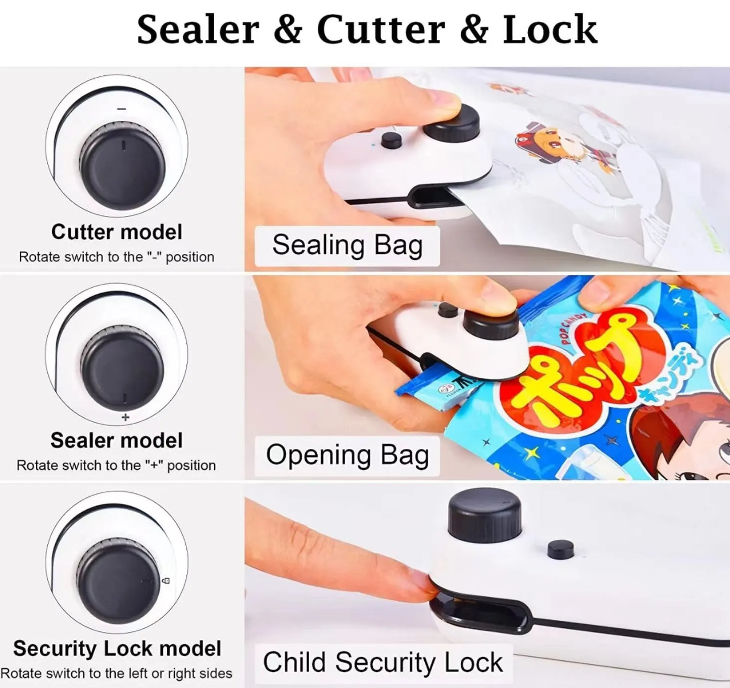 2-in-1 Rechargeable Mini Heat Sealer – Freshness at Your Fingertips - BudgetSpender