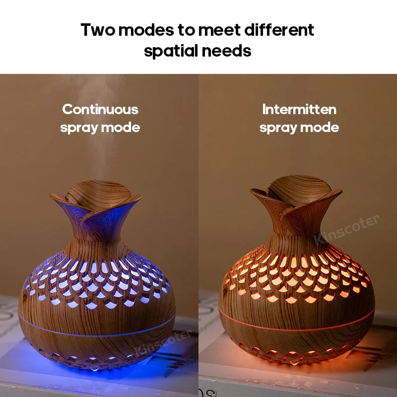 300ml Wood Grain USB Aroma Diffuser & Humidifier - BudgetSpender