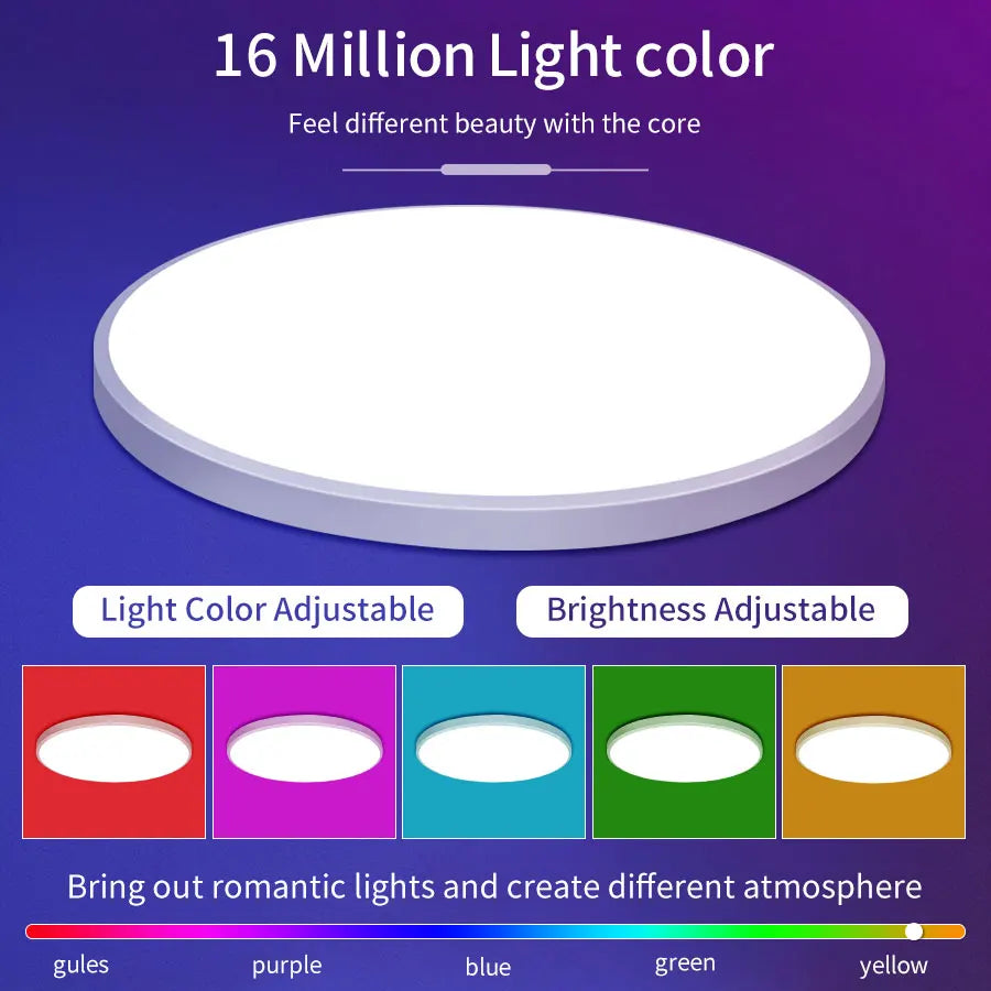 Smart WiFi LED Ceiling Light 24W – App & Voice Control, Round Panel, Works with Alexa & Google Home - BudgetSpender