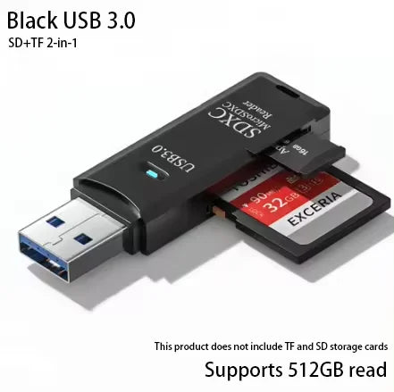 2-in-1 USB 3.0/2.0 Card Reader for TF & SD Cards - BudgetSpender