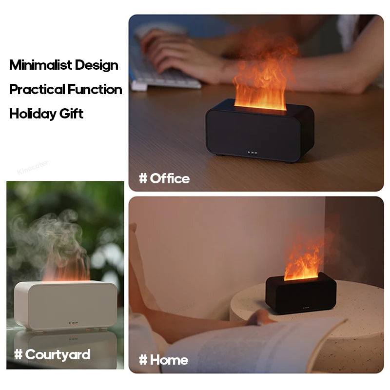 Mini Aroma Diffuser & Humidifier with LED Flame Light - BudgetSpender