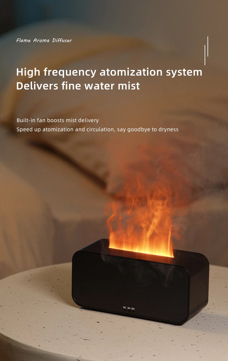 Mini Aroma Diffuser & Humidifier with LED Flame Light - BudgetSpender