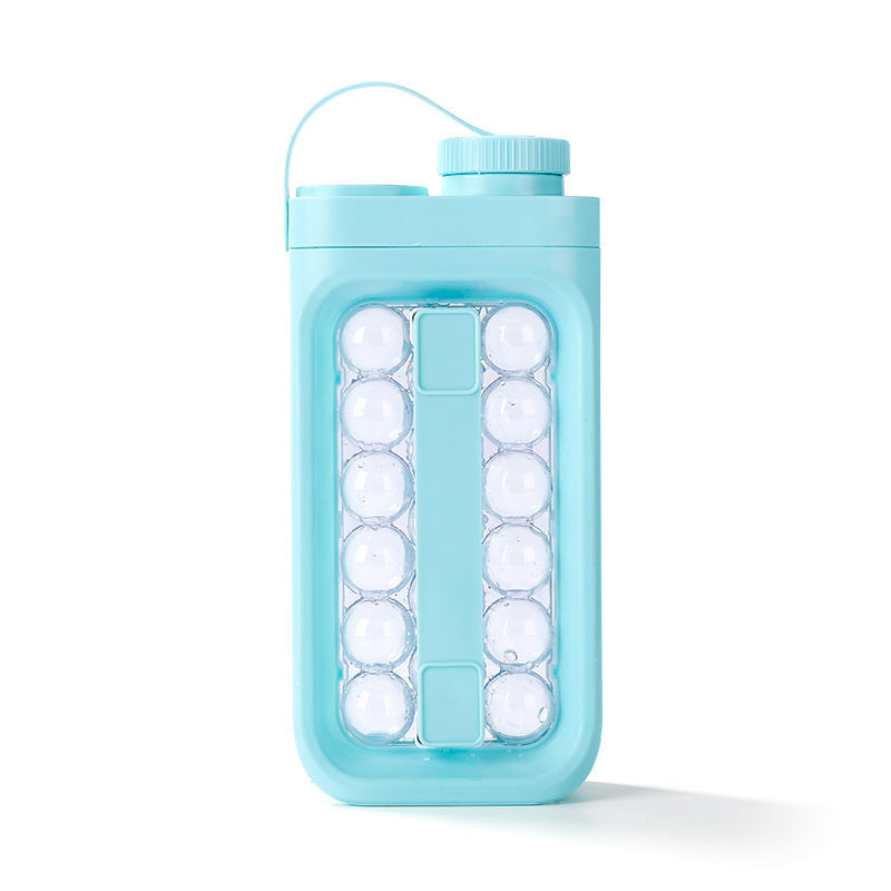 2-in-1 Ice Cube Tray & Water Bottle – Quick-Freezing Ice Balls for Whiskey, Cocktails, and More - BudgetSpender