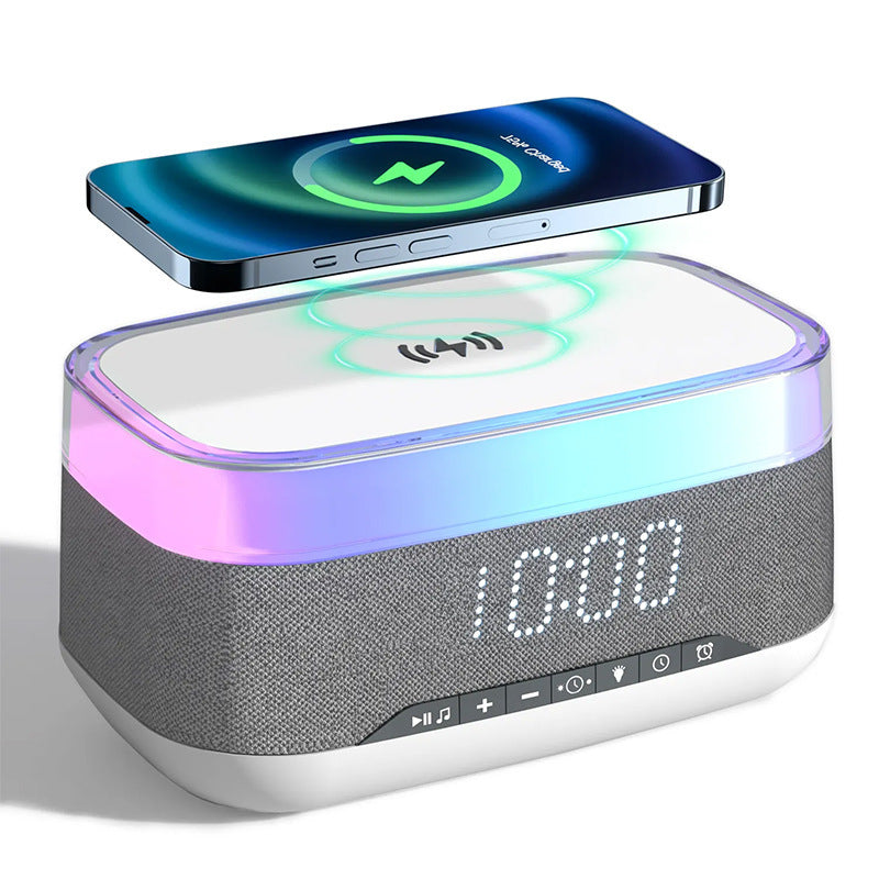 Intelligent Multifunctional Alarm Clock Bluetooth Speaker with Wireless Charger & Fast Charge - BudgetSpender