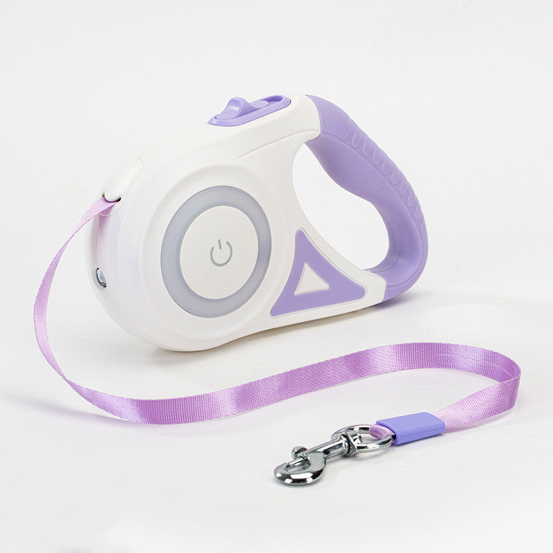 Retractable Dog Leash with Matching Collar – Auto Lock & Spotlight for Small & Medium Pets - BudgetSpender