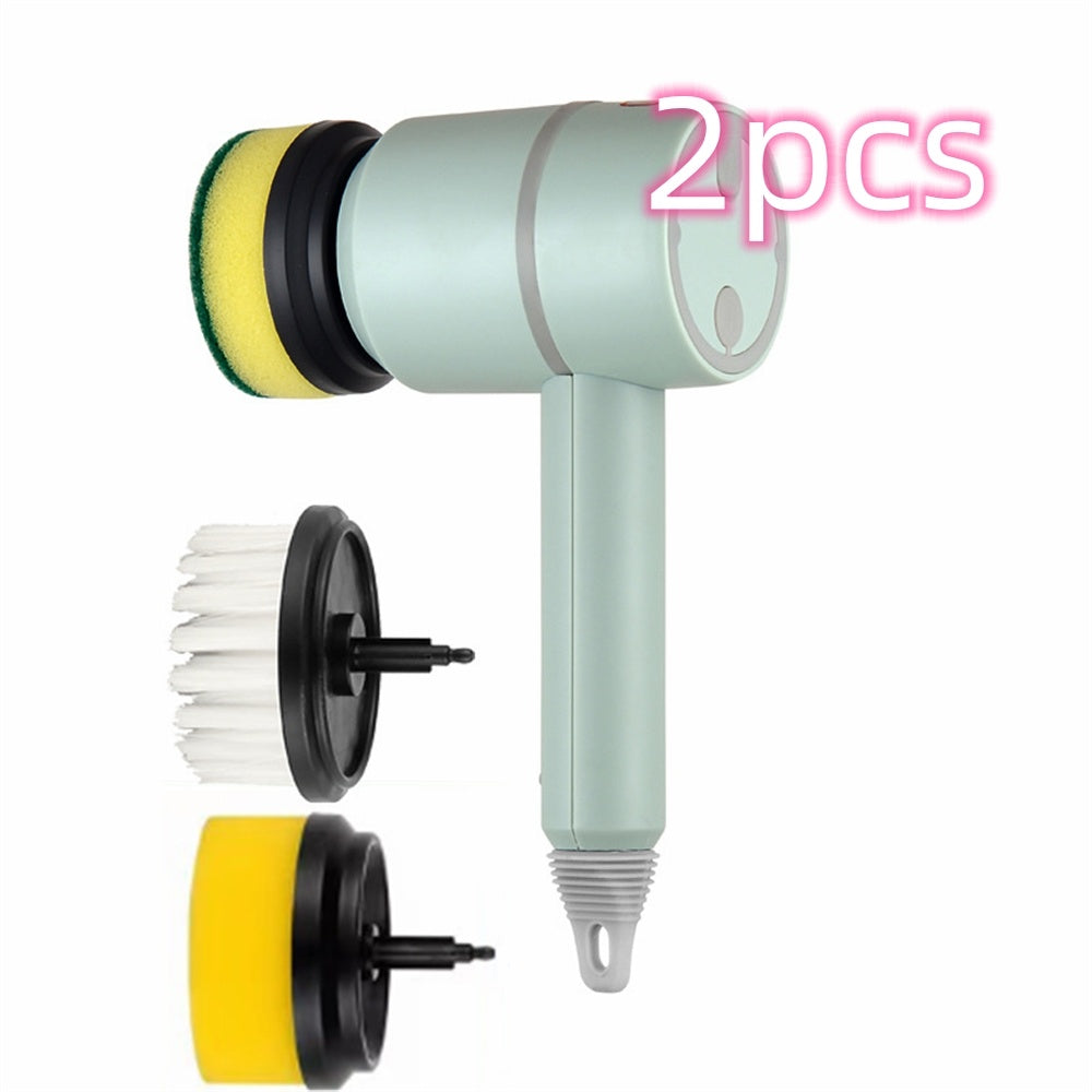 Electric Dishwashing & Tile Cleaning Brush – Wireless USB Rechargeable Kitchen & Bathtub Scrubber - BudgetSpender