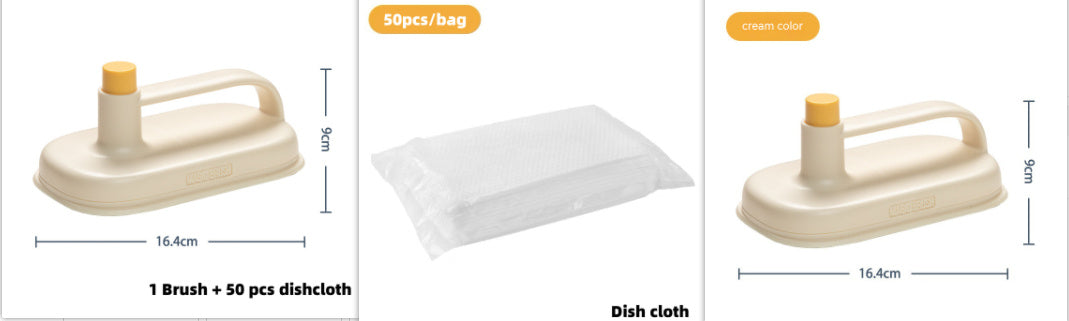 Magic Brush with 50 Disposable Rags – Easy, No-Screw Cleaning Tool for Dusting & Household Tasks - BudgetSpender