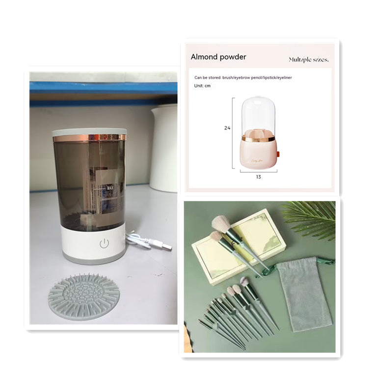 Electric Makeup Brush Cleaner USB Portable Spinner for Deep Cleaning & Fast Drying - BudgetSpender