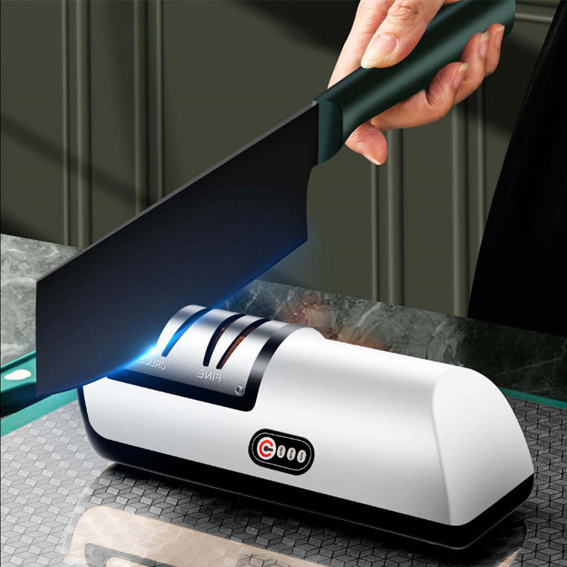 USB Rechargeable Electric Knife Sharpener – Automatic Adjustable Sharpener for Knives, Scissors, and Grinders - BudgetSpender