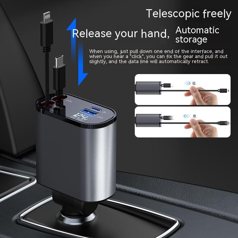 Retractable Car Charger – Ultra-Fast, Convenient Charging on the Go - BudgetSpender