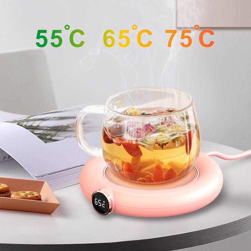 USB Cup Warmer Pad – Adjustable Temperature Electric Mug Heater with LED Display for Home & Offic - BudgetSpender