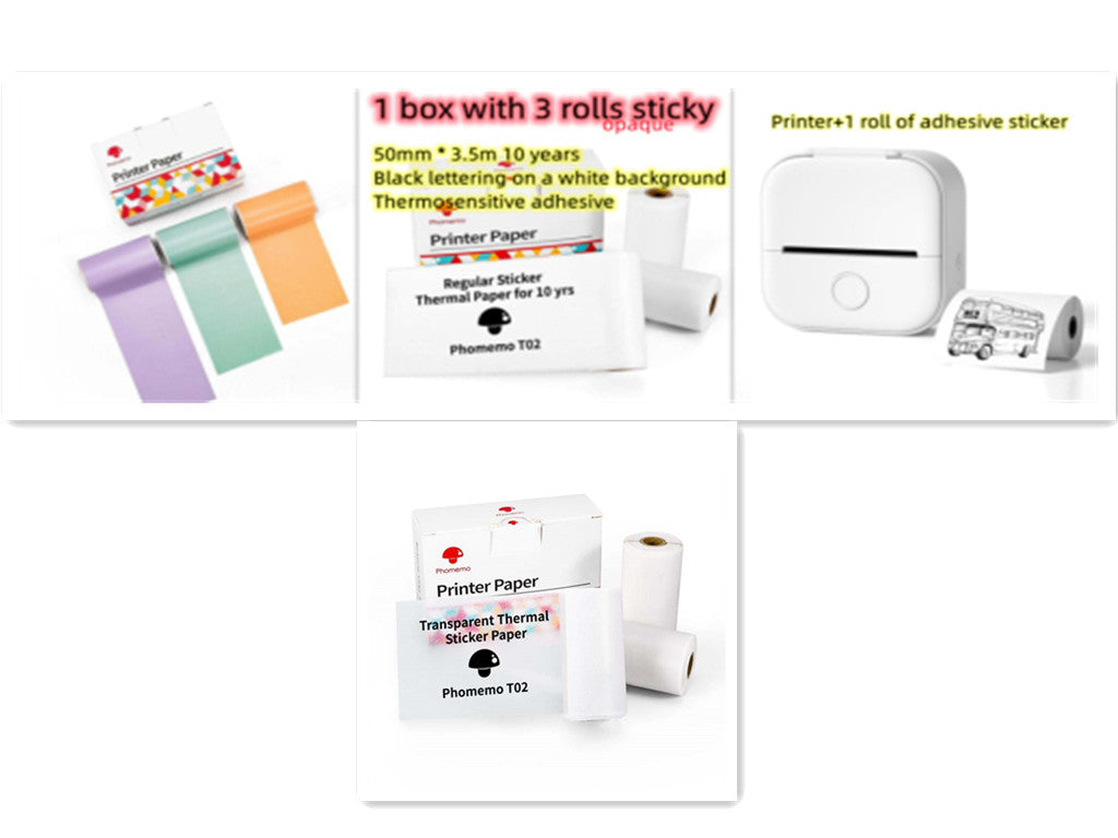 Mini Bluetooth Thermal Label Printer – Portable Sticker & Photo Printer - BudgetSpender