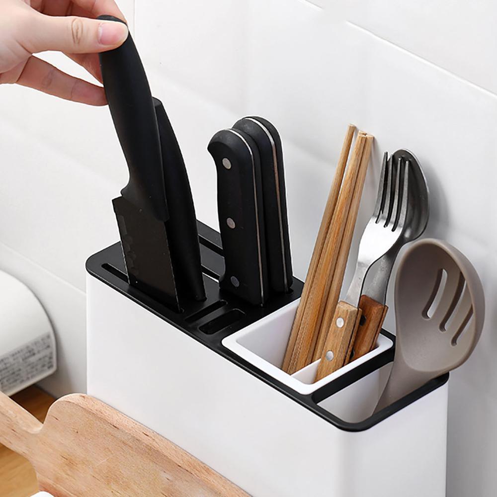 Multi-Functional Kitchen Knife and Tableware Storage Rack – Plastic Utensil Holder for Cabinet & Countertop Organization - BudgetSpender