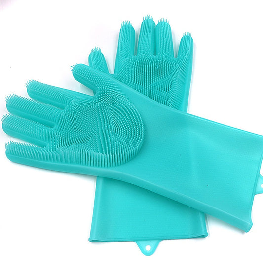 Heat-Resistant Silicone Cleaning Gloves – Multi-Function Kitchen & Household Magic Gloves - BudgetSpender