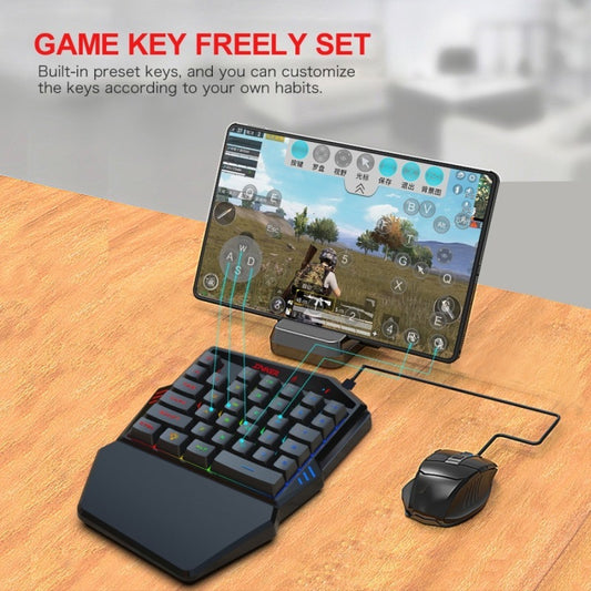 HXSJ K99 Bluetooth Mobile Game Keyboard & Wired Mouse Set – FPS Gaming Controller with Pressure Gun Function - BudgetSpender