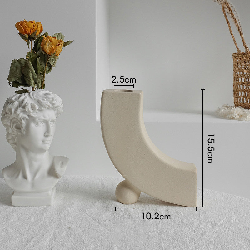 Nordic Ceramic Table Vase – Elegant Home Décor for Living Room, Bedroom, and Office Spaces - BudgetSpender