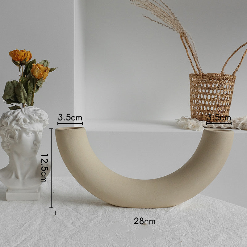 Nordic Ceramic Table Vase – Elegant Home Décor for Living Room, Bedroom, and Office Spaces - BudgetSpender