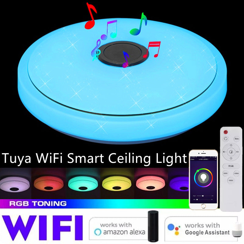 Tuya Smart WiFi LED Ceiling Lamp – Modern Bluetooth APP Remote Control Round Light for Home & Commercial Spaces - BudgetSpender