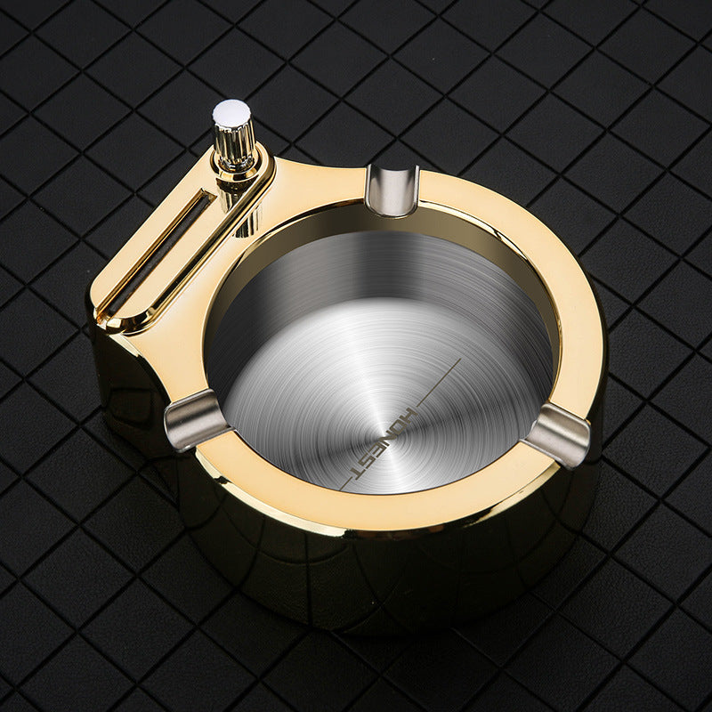 Multifunctional Permanent Match Ashtray – Reusable Flint Fire Starter with Built-in Cigarette Slots - BudgetSpender