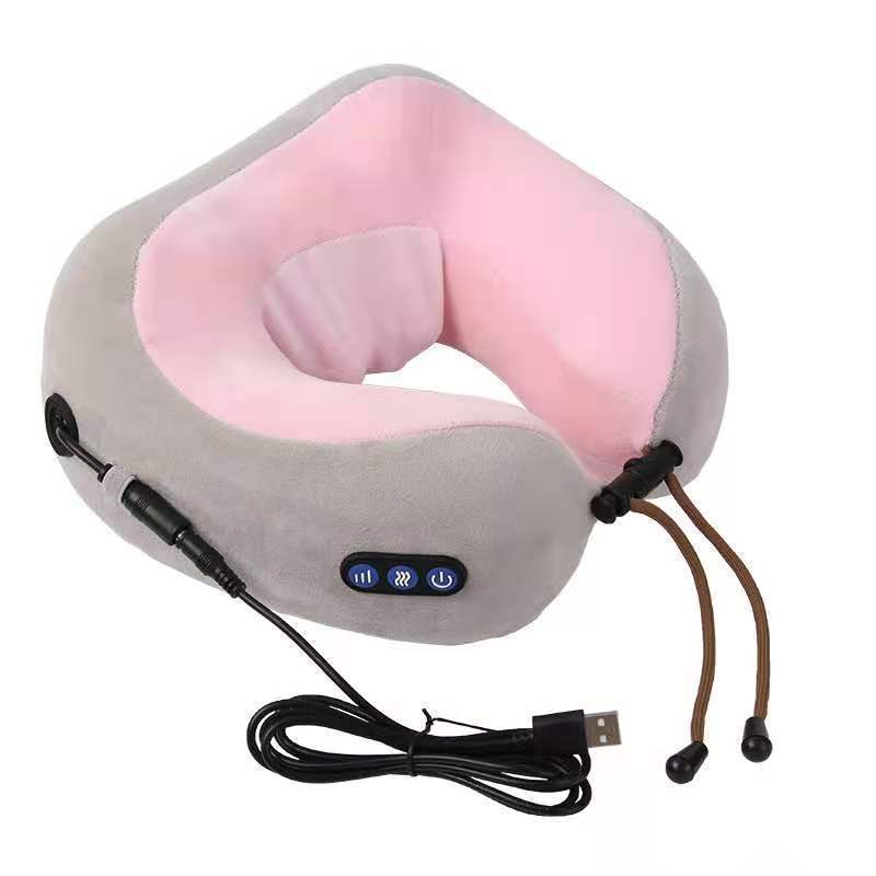 Neck Massage Pillow with Kneading, Vibration & Heating – Rechargeable Hot Compress for Relaxation - BudgetSpender