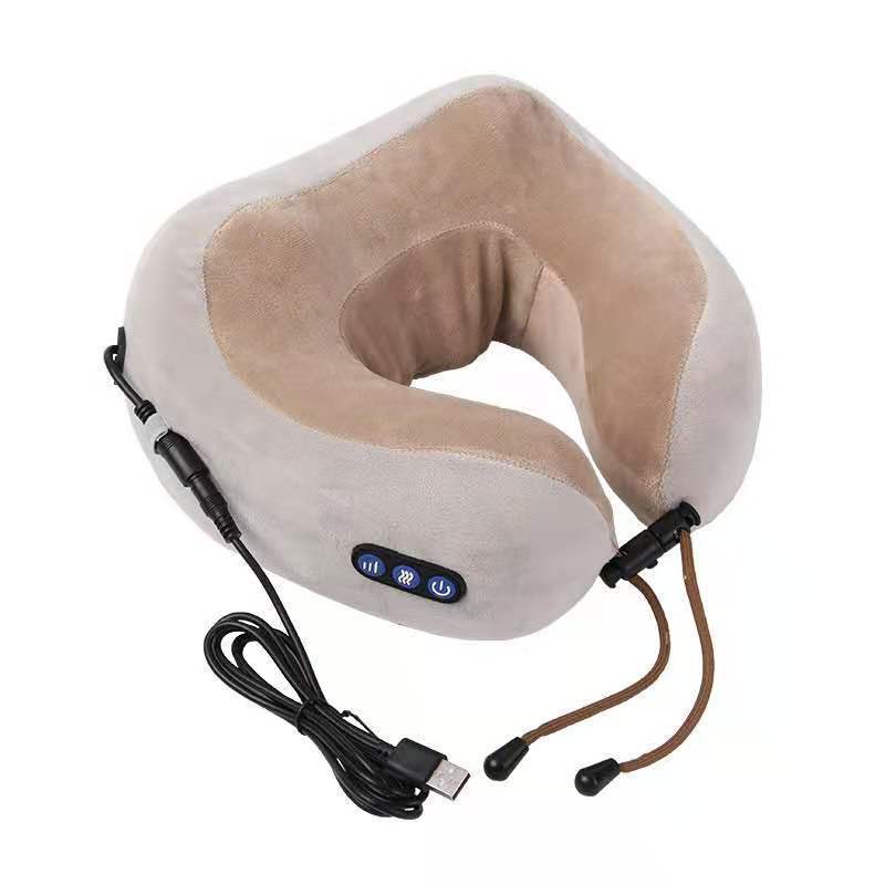 Neck Massage Pillow with Kneading, Vibration & Heating – Rechargeable Hot Compress for Relaxation - BudgetSpender