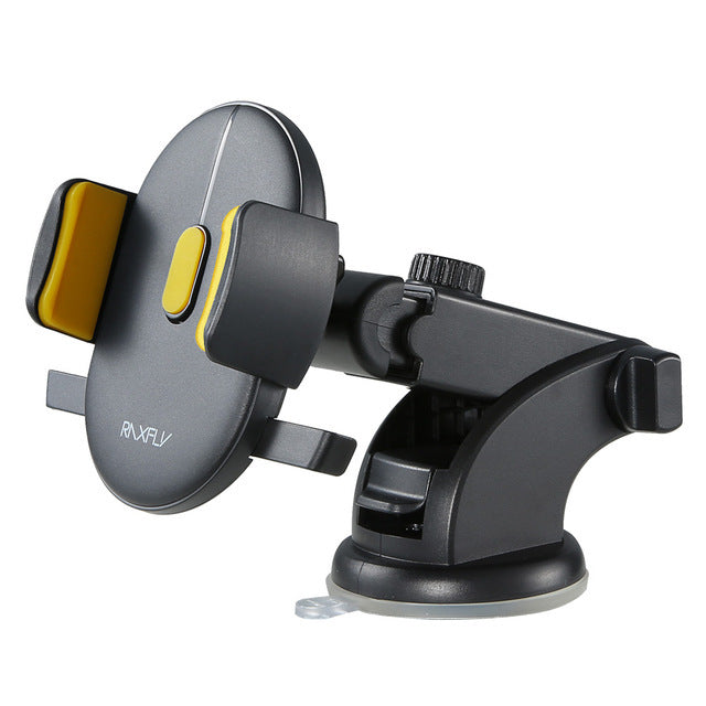 Universal Car Phone Mount with 360° Rotation & Telescopic Arm – Fits 3.5"-7" Devices - BudgetSpender