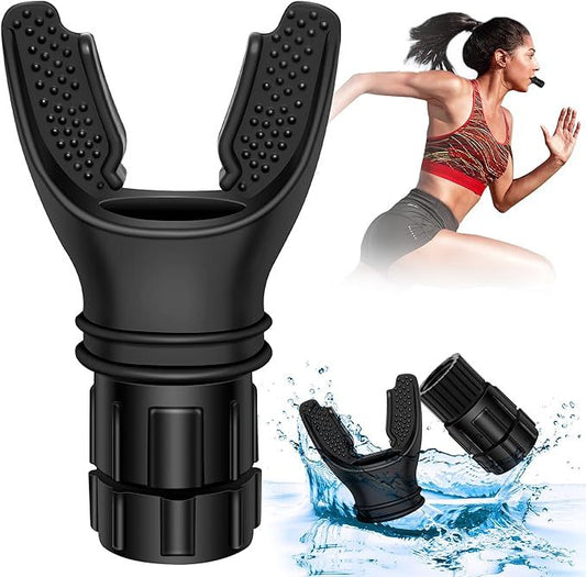 Breathing Trainer for Fitness & Lung Exercise – Portable Respirator with Mouthpiece - BudgetSpender
