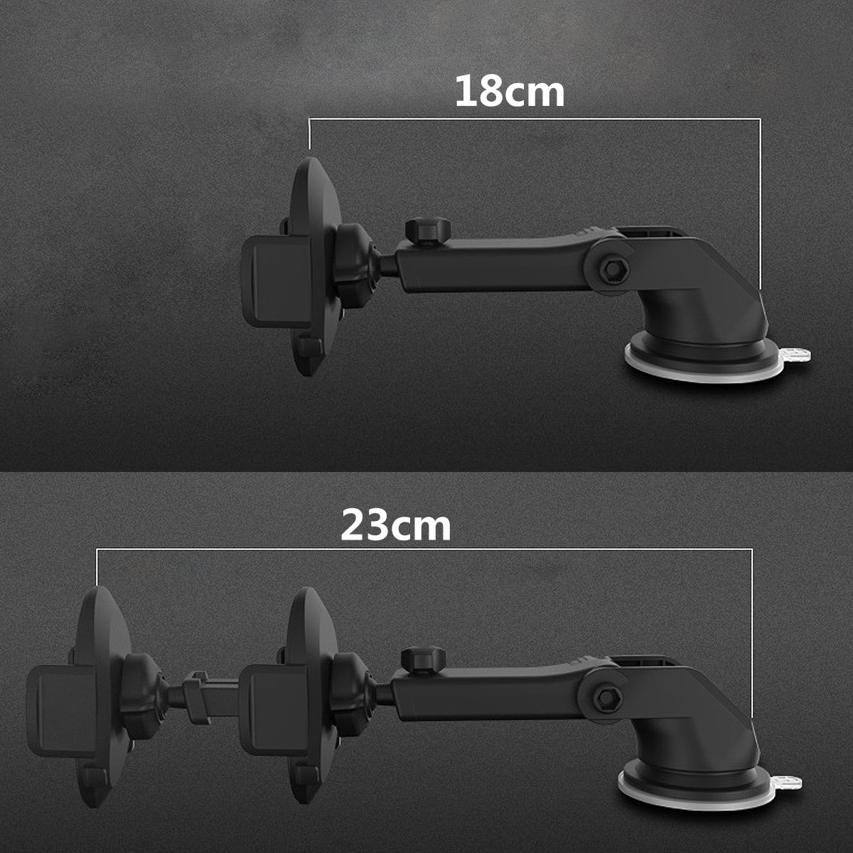 Universal Car Phone Mount with 360° Rotation & Telescopic Arm – Fits 3.5"-7" Devices - BudgetSpender