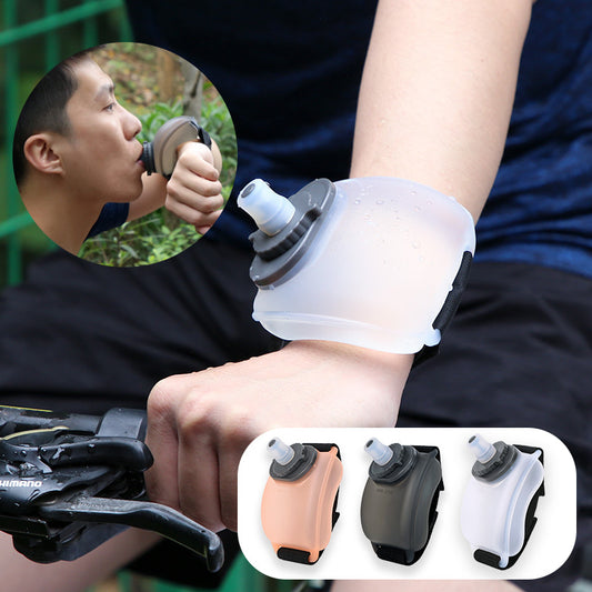 Hands-Free Silicone Running Water Bottle – 200ml Wrist Hydration Flask for Cycling, Jogging & Fitness - BudgetSpender