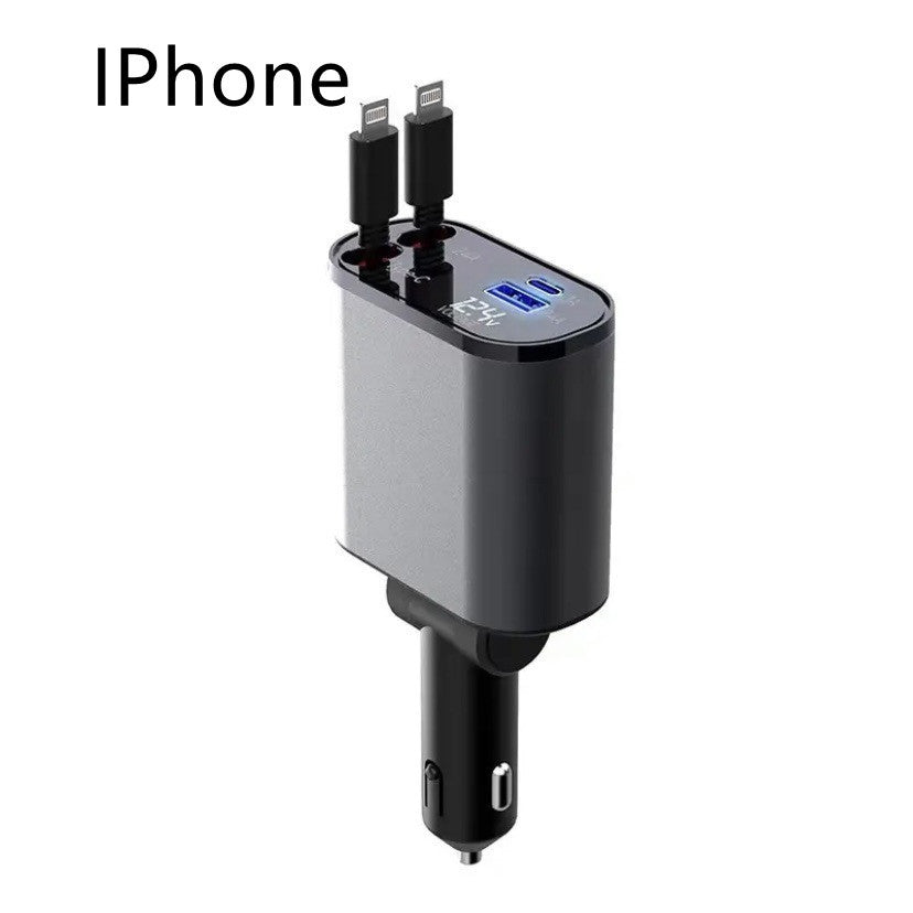 Retractable Car Charger – Ultra-Fast, Convenient Charging on the Go - BudgetSpender