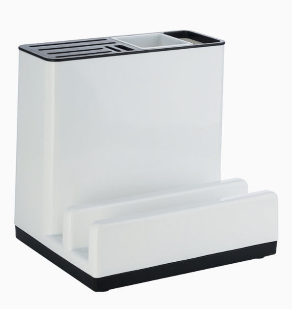 Multi-Functional Kitchen Knife and Tableware Storage Rack – Plastic Utensil Holder for Cabinet & Countertop Organization - BudgetSpender